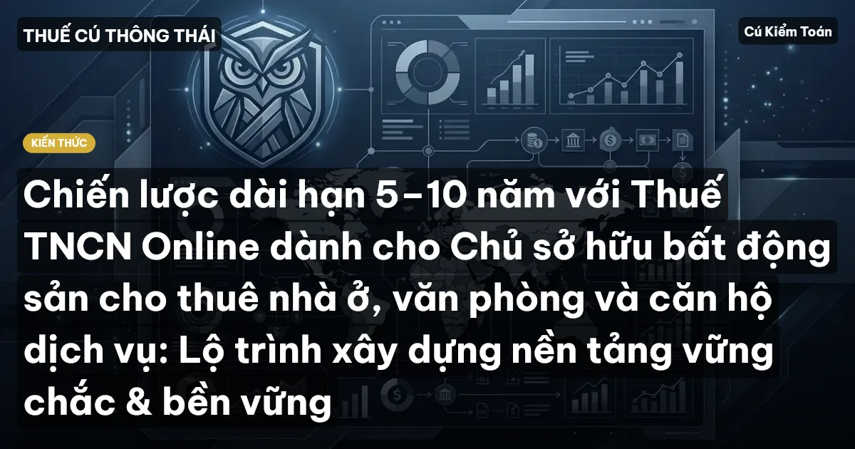 Chiến lược dài hạn 5–10 năm với Thuế TNCN Online dành cho Chủ sở hữu bất động sản cho thuê nhà ở, văn phòng và căn hộ dịch vụ: Lộ trình xây dựng nền tảng vững chắc & bền vững
