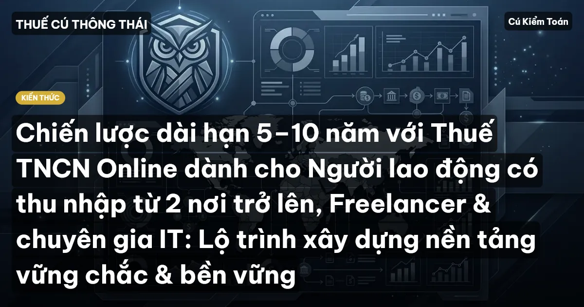 Chiến lược dài hạn 5–10 năm với Thuế TNCN Online dành cho Người lao động có thu nhập từ 2 nơi trở lên, Freelancer & chuyên gia IT: Lộ trình xây dựng nền tảng vững chắc & bền vững