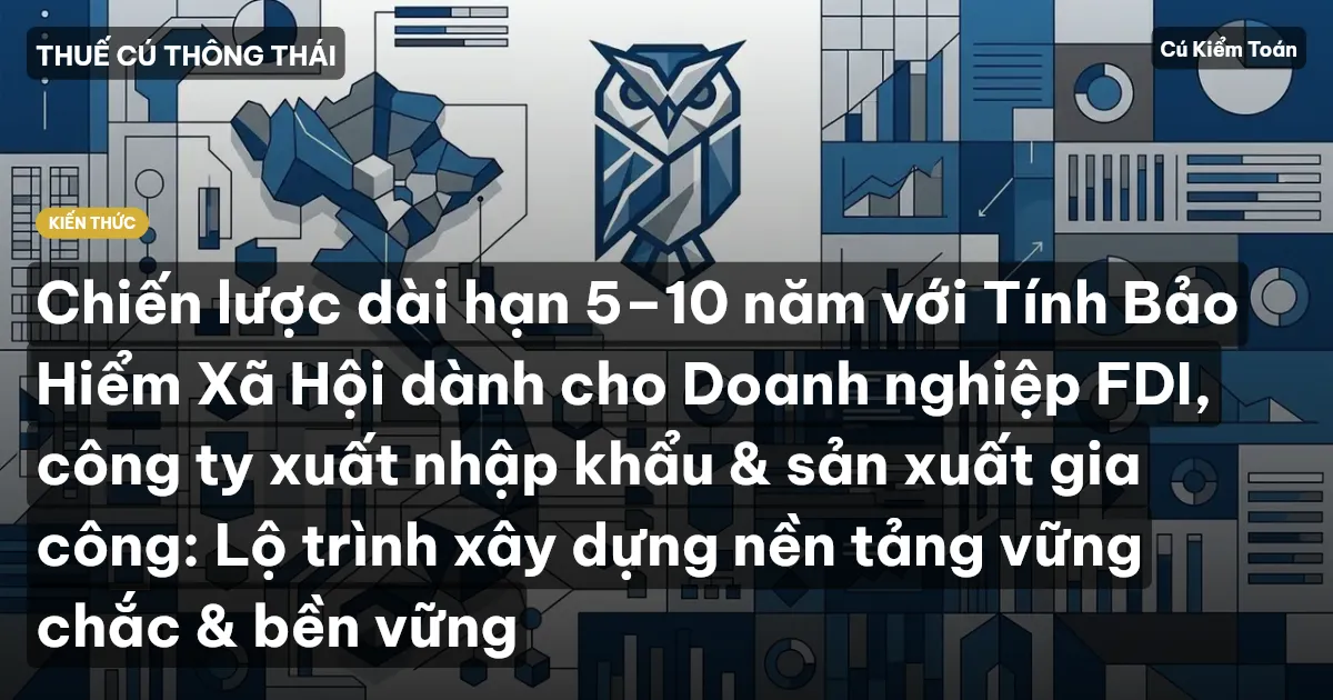Chiến lược dài hạn 5–10 năm với Tính Bảo Hiểm Xã Hội dành cho Doanh nghiệp FDI, công ty xuất nhập khẩu & sản xuất gia công: Lộ trình xây dựng nền tảng vững chắc & bền vững