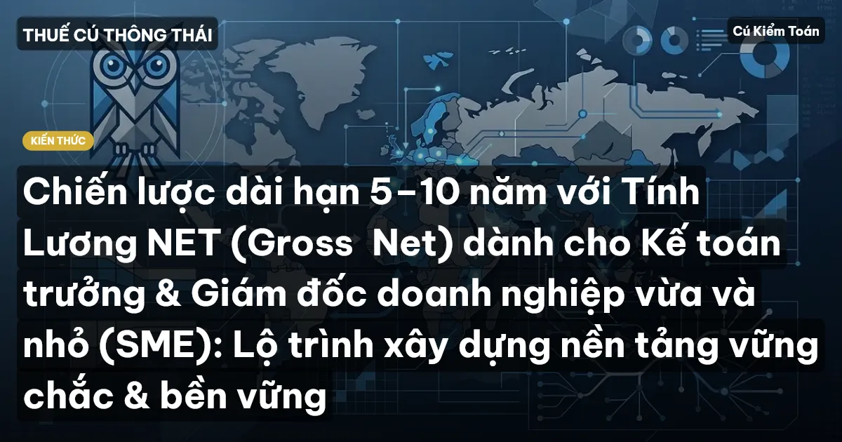Chiến lược dài hạn 5–10 năm với Tính Lương NET (Gross→Net) dành cho Kế toán trưởng & Giám đốc doanh nghiệp vừa và nhỏ (SME): Lộ trình xây dựng nền tảng vững chắc & bền vững