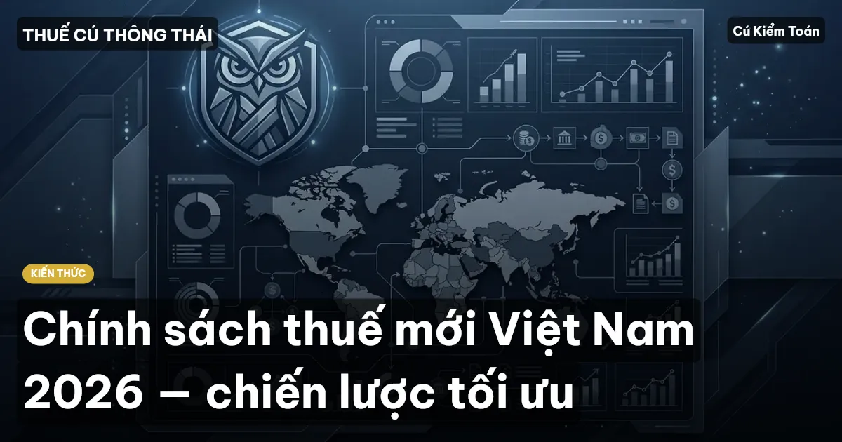 Chính sách thuế mới Việt Nam 2026 — chiến lược tối ưu