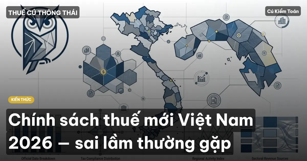 Chính sách thuế mới Việt Nam 2026 — sai lầm thường gặp