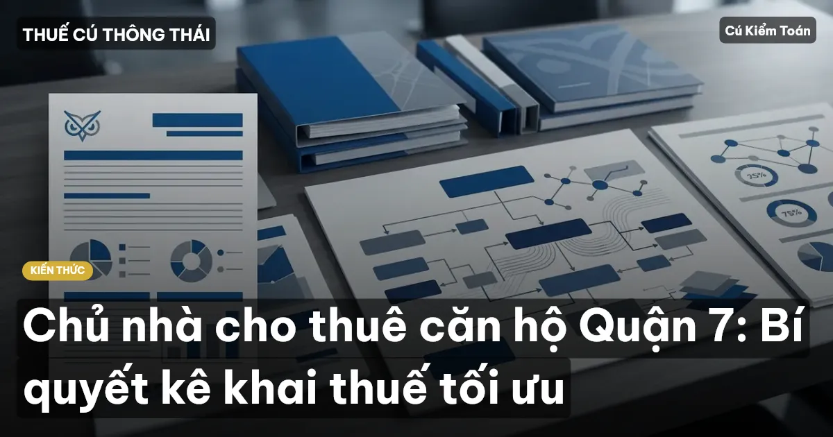 Chủ nhà cho thuê căn hộ Quận 7: Bí quyết kê khai thuế tối ưu