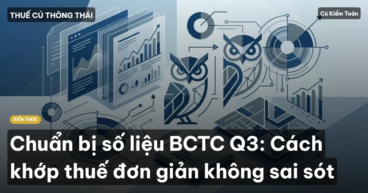 Chuẩn bị số liệu BCTC Q3: Cách khớp thuế đơn giản không sai sót