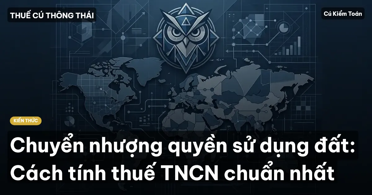 Chuyển nhượng quyền sử dụng đất: Cách tính thuế TNCN chuẩn nhất