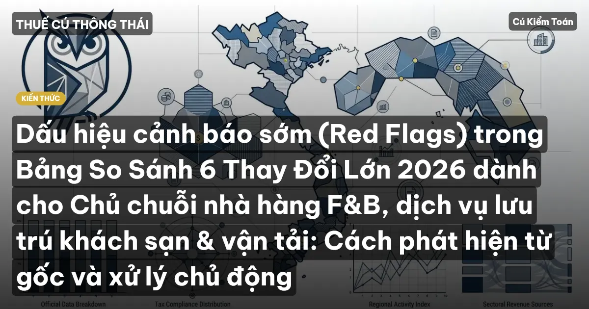 Dấu hiệu cảnh báo sớm (Red Flags) trong Bảng So Sánh 6 Thay Đổi Lớn 2026 dành cho Chủ chuỗi nhà hàng F&B, dịch vụ lưu trú khách sạn & vận tải: Cách phát hiện từ gốc và xử lý chủ động