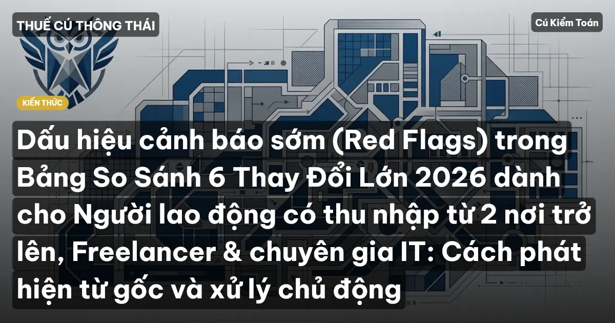 Dấu hiệu cảnh báo sớm (Red Flags) trong Bảng So Sánh 6 Thay Đổi Lớn 2026 dành cho Người lao động có thu nhập từ 2 nơi trở lên, Freelancer & chuyên gia IT: Cách phát hiện từ gốc và xử lý chủ động