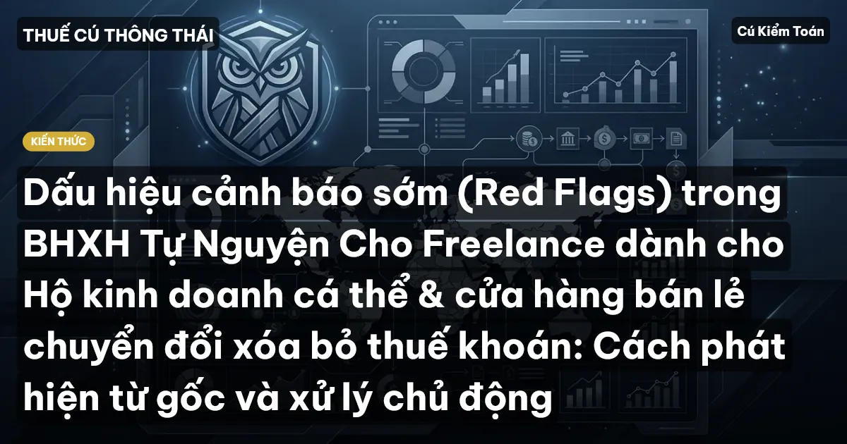 Dấu hiệu cảnh báo sớm (Red Flags) trong BHXH Tự Nguyện Cho Freelance dành cho Hộ kinh doanh cá thể & cửa hàng bán lẻ chuyển đổi xóa bỏ thuế khoán: Cách phát hiện từ gốc và xử lý chủ động