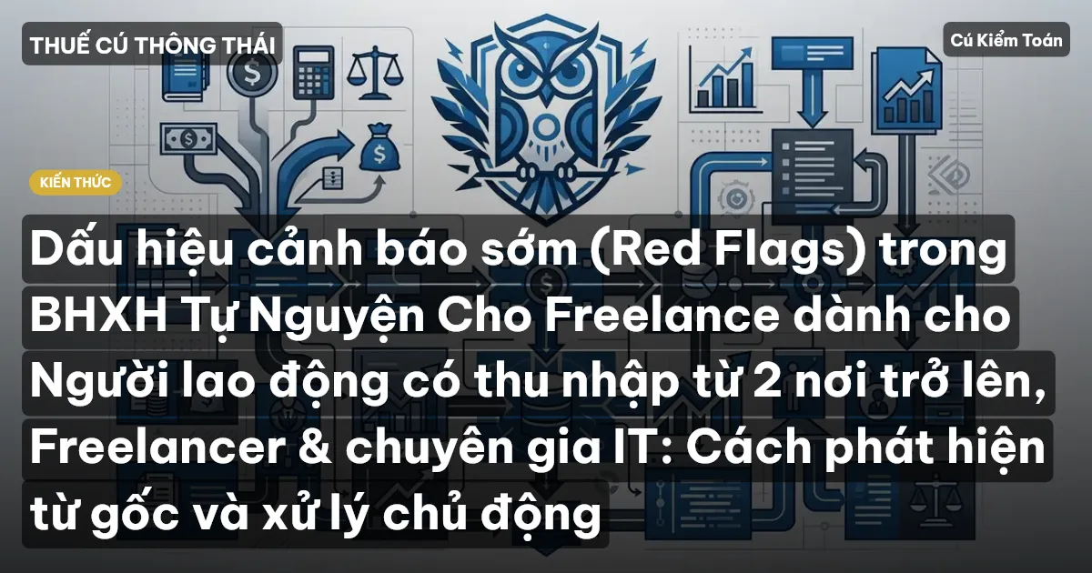 Dấu hiệu cảnh báo sớm (Red Flags) trong BHXH Tự Nguyện Cho Freelance dành cho Người lao động có thu nhập từ 2 nơi trở lên, Freelancer & chuyên gia IT: Cách phát hiện từ gốc và xử lý chủ động
