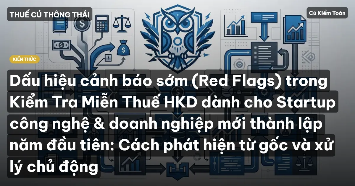 Dấu hiệu cảnh báo sớm (Red Flags) trong Kiểm Tra Miễn Thuế HKD dành cho Startup công nghệ & doanh nghiệp mới thành lập năm đầu tiên: Cách phát hiện từ gốc và xử lý chủ động