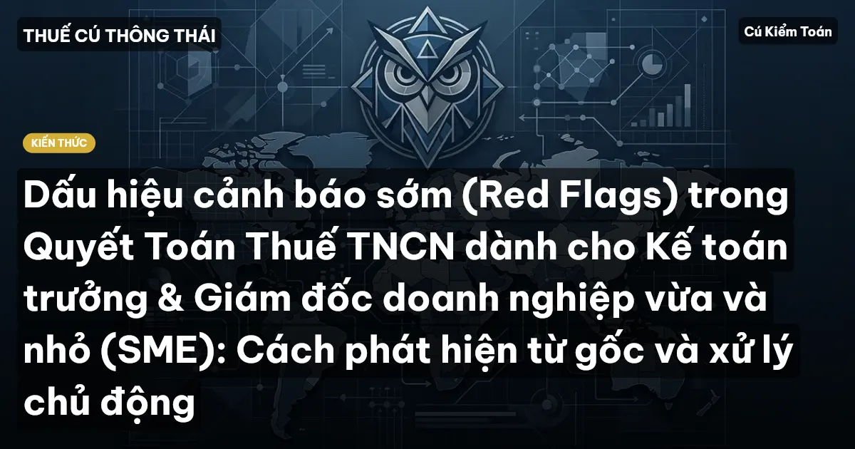 Dấu hiệu cảnh báo sớm (Red Flags) trong Quyết Toán Thuế TNCN dành cho Kế toán trưởng & Giám đốc doanh nghiệp vừa và nhỏ (SME): Cách phát hiện từ gốc và xử lý chủ động