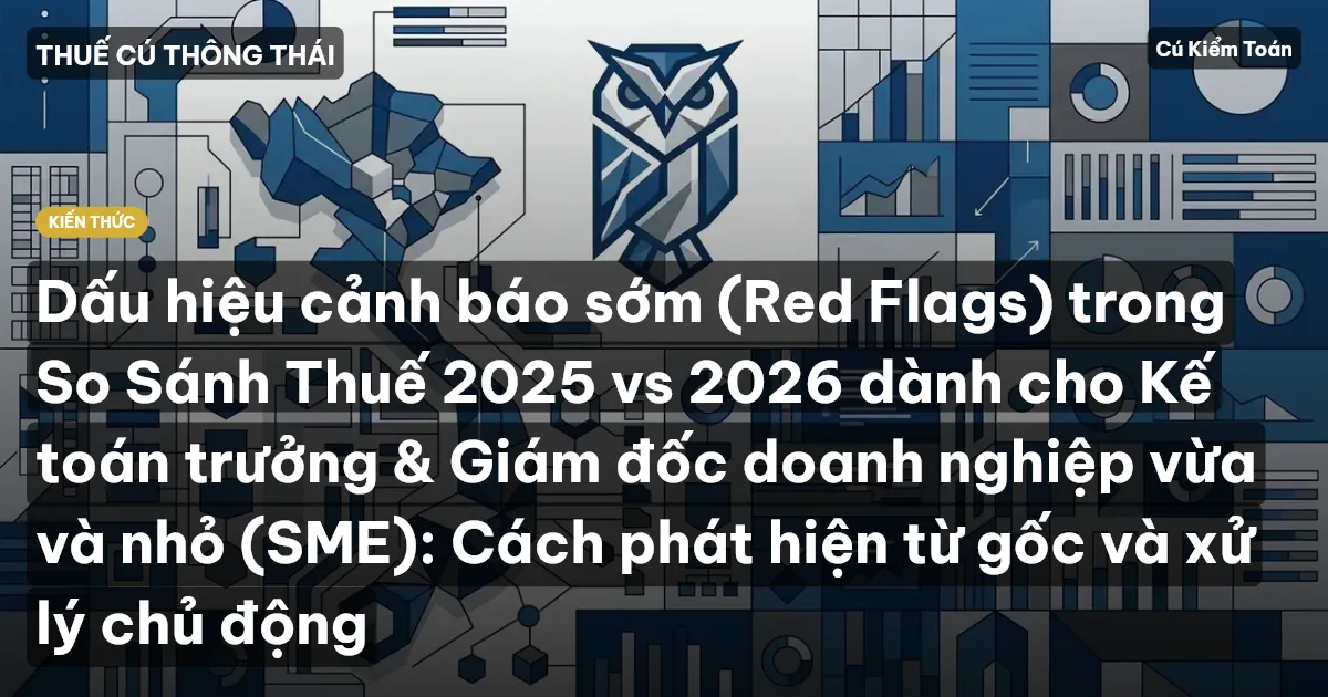 Dấu hiệu cảnh báo sớm (Red Flags) trong So Sánh Thuế 2025 vs 2026 dành cho Kế toán trưởng & Giám đốc doanh nghiệp vừa và nhỏ (SME): Cách phát hiện từ gốc và xử lý chủ động