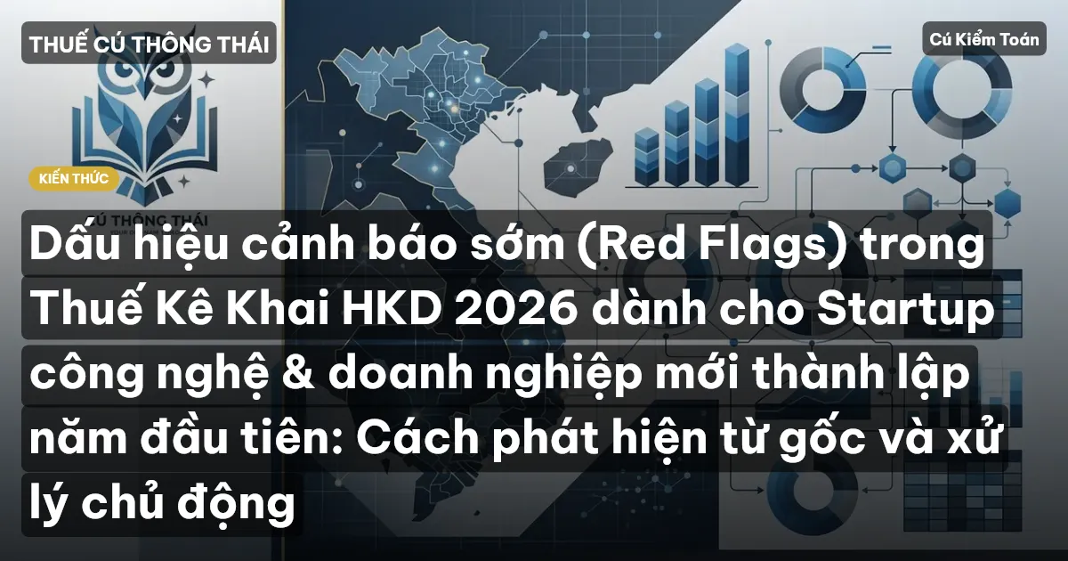 Dấu hiệu cảnh báo sớm (Red Flags) trong Thuế Kê Khai HKD 2026 dành cho Startup công nghệ & doanh nghiệp mới thành lập năm đầu tiên: Cách phát hiện từ gốc và xử lý chủ động