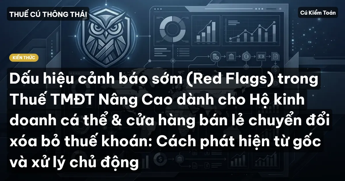 Dấu hiệu cảnh báo sớm (Red Flags) trong Thuế TMĐT Nâng Cao dành cho Hộ kinh doanh cá thể & cửa hàng bán lẻ chuyển đổi xóa bỏ thuế khoán: Cách phát hiện từ gốc và xử lý chủ động