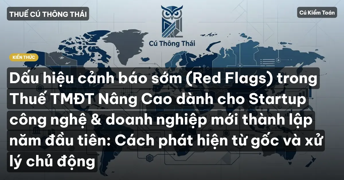Dấu hiệu cảnh báo sớm (Red Flags) trong Thuế TMĐT Nâng Cao dành cho Startup công nghệ & doanh nghiệp mới thành lập năm đầu tiên: Cách phát hiện từ gốc và xử lý chủ động