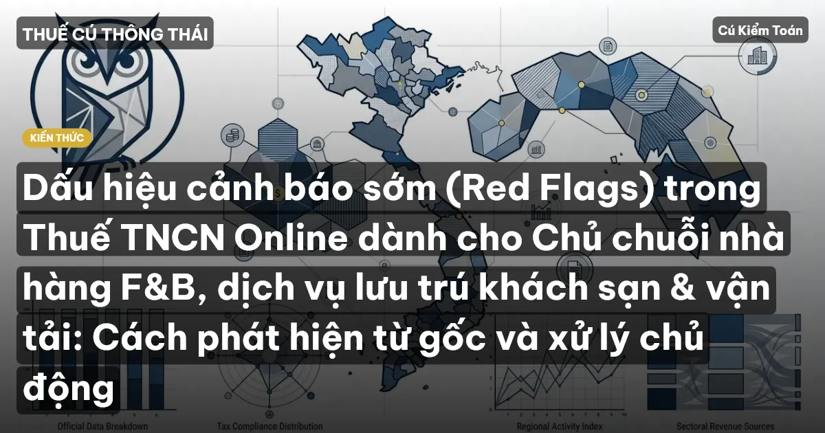 Dấu hiệu cảnh báo sớm (Red Flags) trong Thuế TNCN Online dành cho Chủ chuỗi nhà hàng F&B, dịch vụ lưu trú khách sạn & vận tải: Cách phát hiện từ gốc và xử lý chủ động