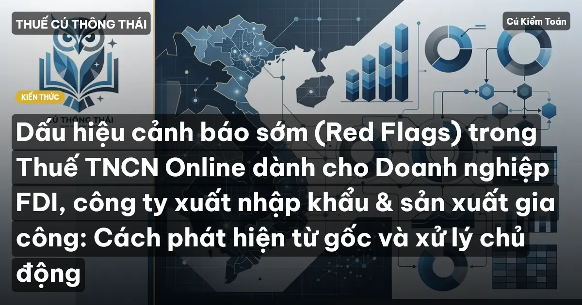 Dấu hiệu cảnh báo sớm (Red Flags) trong Thuế TNCN Online dành cho Doanh nghiệp FDI, công ty xuất nhập khẩu & sản xuất gia công: Cách phát hiện từ gốc và xử lý chủ động