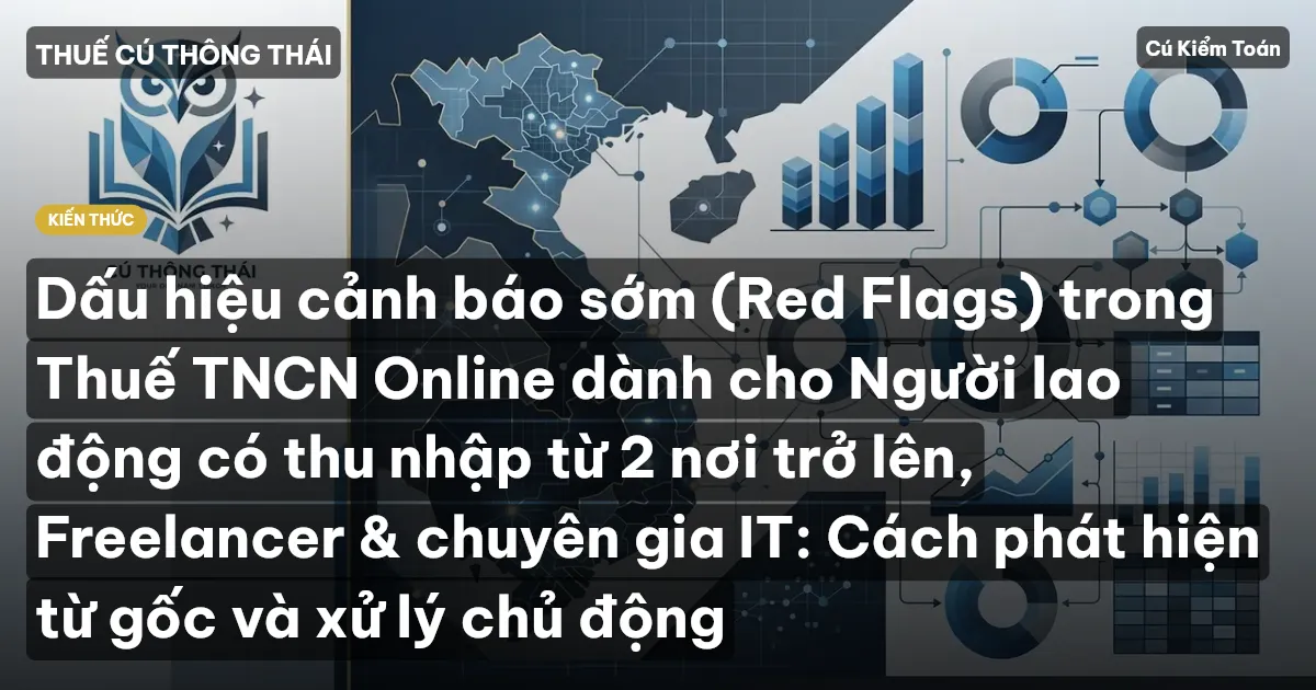 Dấu hiệu cảnh báo sớm (Red Flags) trong Thuế TNCN Online dành cho Người lao động có thu nhập từ 2 nơi trở lên, Freelancer & chuyên gia IT: Cách phát hiện từ gốc và xử lý chủ động
