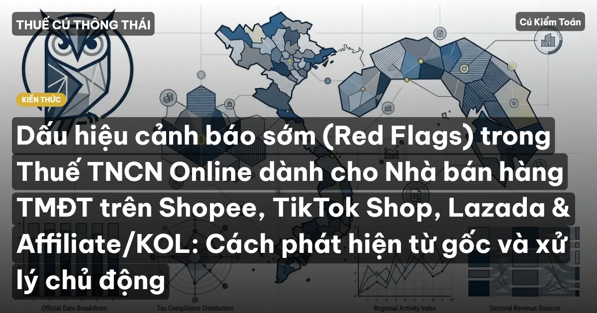 Dấu hiệu cảnh báo sớm (Red Flags) trong Thuế TNCN Online dành cho Nhà bán hàng TMĐT trên Shopee, TikTok Shop, Lazada & Affiliate/KOL: Cách phát hiện từ gốc và xử lý chủ động