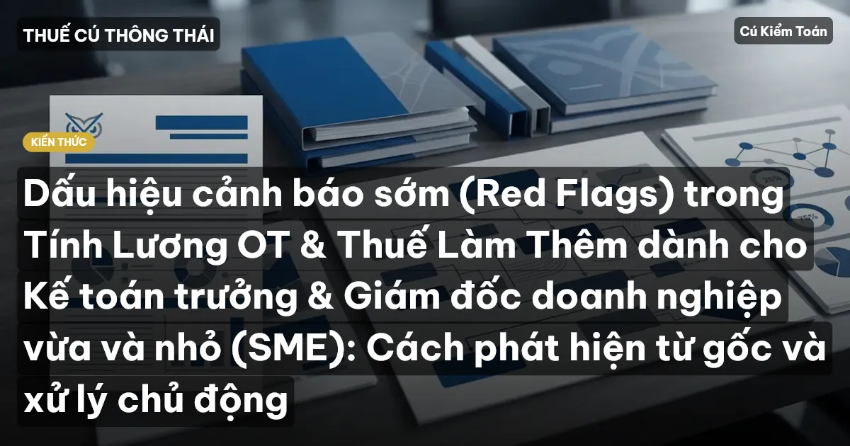 Dấu hiệu cảnh báo sớm (Red Flags) trong Tính Lương OT & Thuế Làm Thêm dành cho Kế toán trưởng & Giám đốc doanh nghiệp vừa và nhỏ (SME): Cách phát hiện từ gốc và xử lý chủ động
