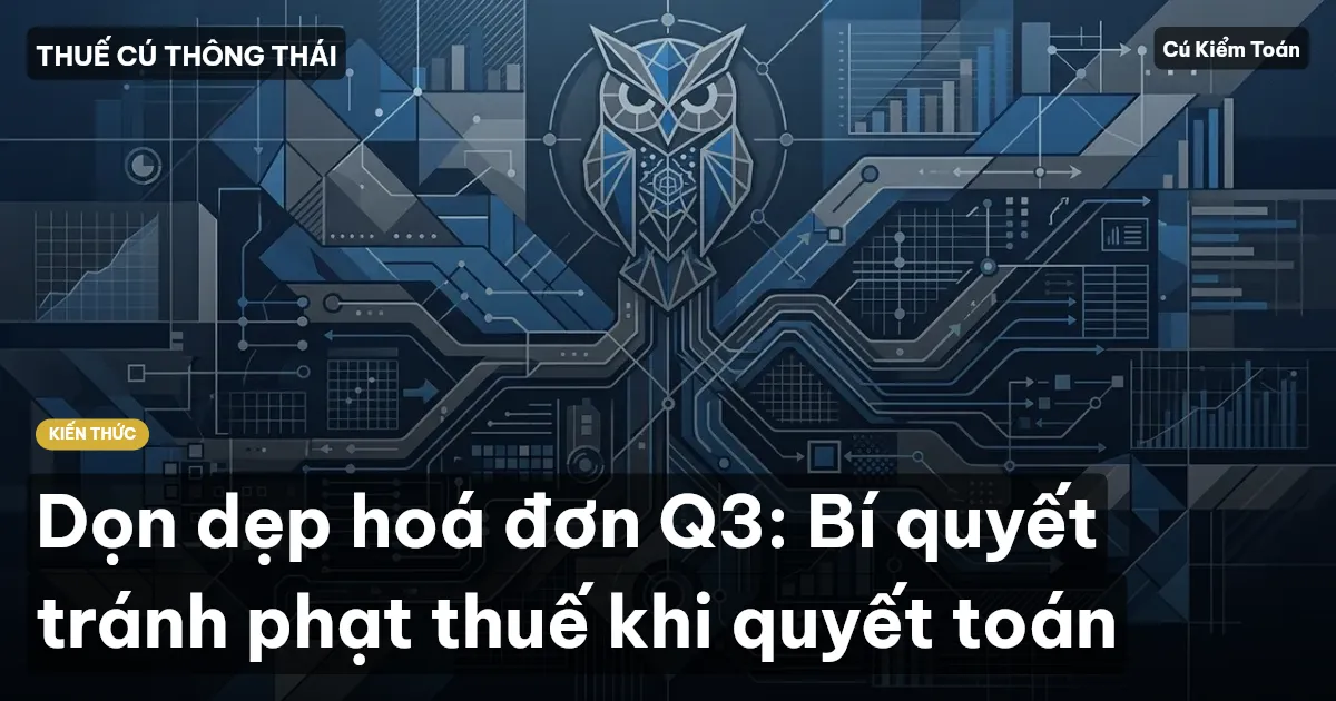 Dọn dẹp hoá đơn Q3: Bí quyết tránh phạt thuế khi quyết toán