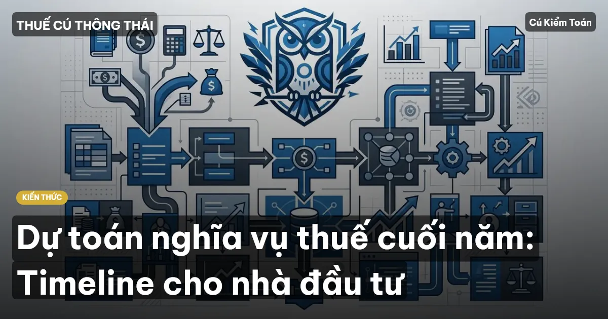 Dự toán nghĩa vụ thuế cuối năm: Timeline cho nhà đầu tư