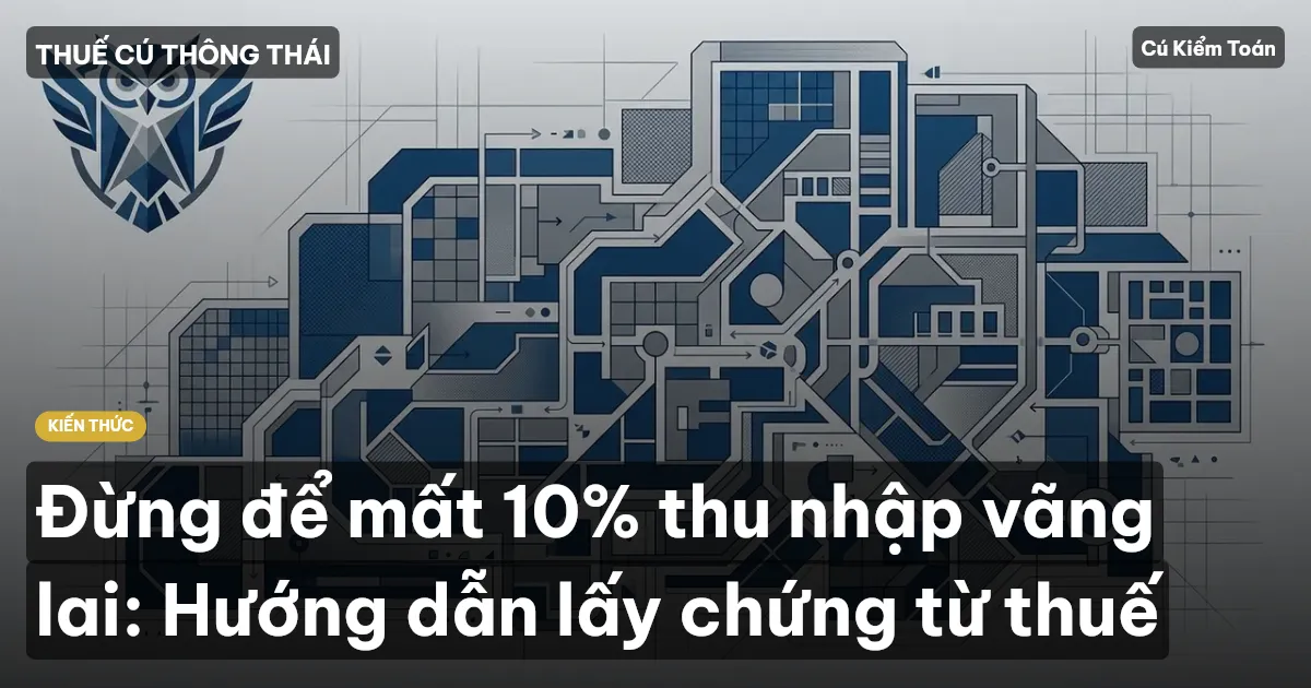 Đừng để mất 10% thu nhập vãng lai: Hướng dẫn lấy chứng từ thuế