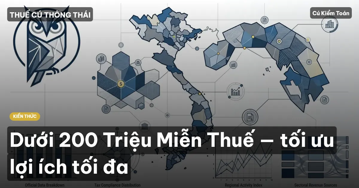 Dưới 200 Triệu Miễn Thuế — tối ưu lợi ích tối đa