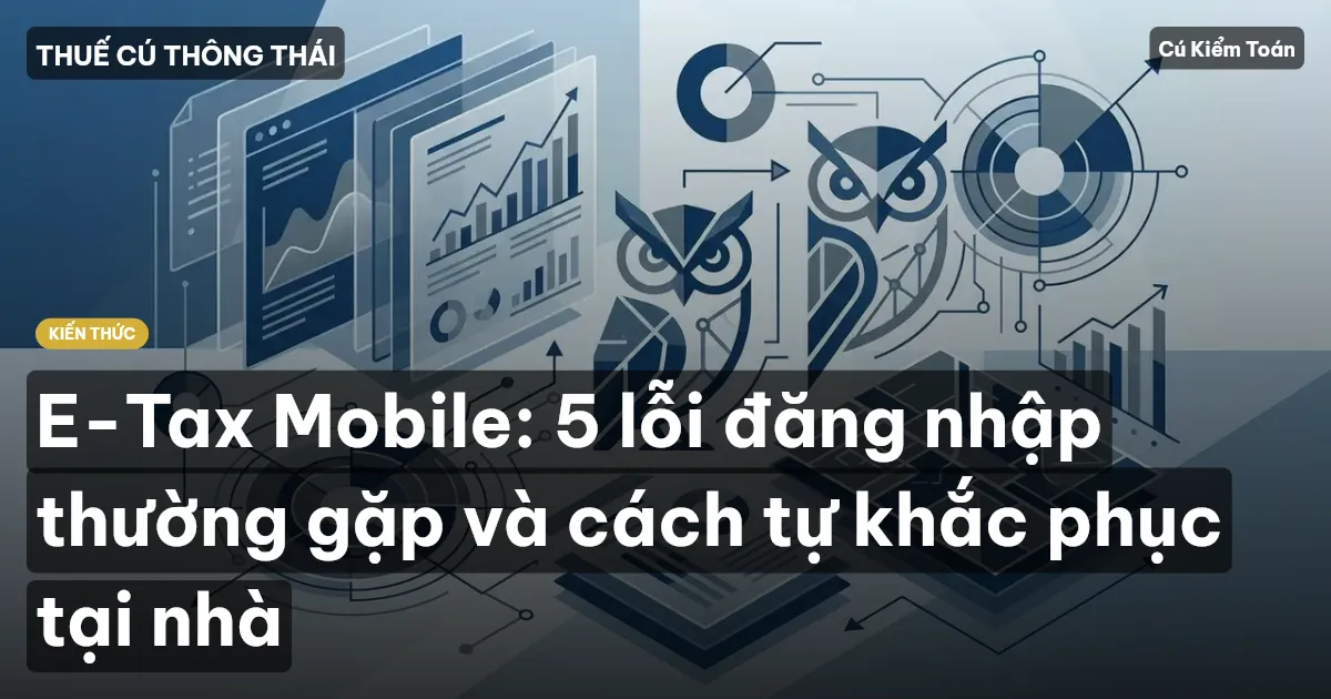 E-Tax Mobile: 5 lỗi đăng nhập thường gặp và cách tự khắc phục tại nhà