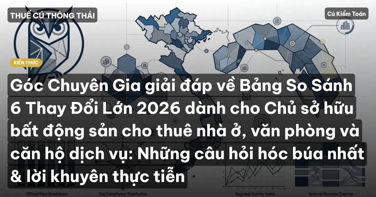 Góc Chuyên Gia giải đáp về Bảng So Sánh 6 Thay Đổi Lớn 2026 dành cho Chủ sở hữu bất động sản cho thuê nhà ở, văn phòng và căn hộ dịch vụ: Những câu hỏi hóc búa nhất & lời khuyên thực tiễn