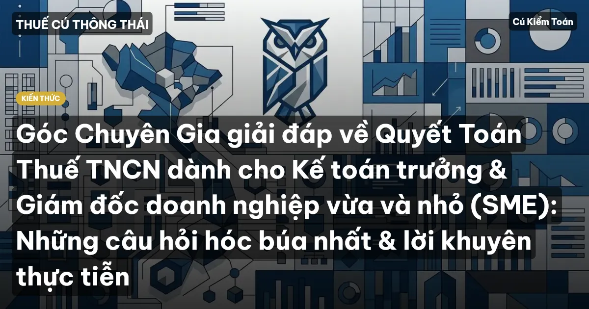 Góc Chuyên Gia giải đáp về Quyết Toán Thuế TNCN dành cho Kế toán trưởng & Giám đốc doanh nghiệp vừa và nhỏ (SME): Những câu hỏi hóc búa nhất & lời khuyên thực tiễn