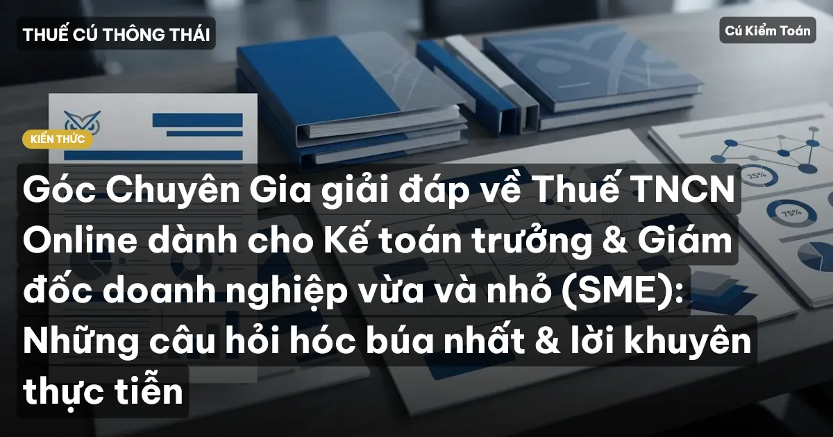 Góc Chuyên Gia giải đáp về Thuế TNCN Online dành cho Kế toán trưởng & Giám đốc doanh nghiệp vừa và nhỏ (SME): Những câu hỏi hóc búa nhất & lời khuyên thực tiễn