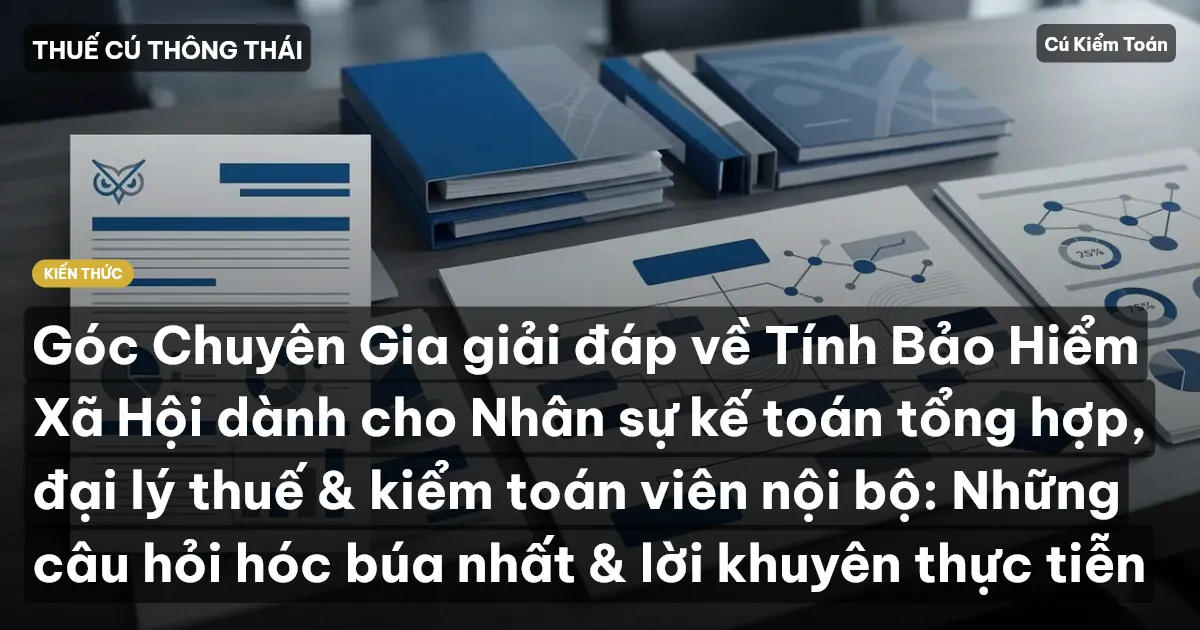 Góc Chuyên Gia giải đáp về Tính Bảo Hiểm Xã Hội dành cho Nhân sự kế toán tổng hợp, đại lý thuế & kiểm toán viên nội bộ: Những câu hỏi hóc búa nhất & lời khuyên thực tiễn