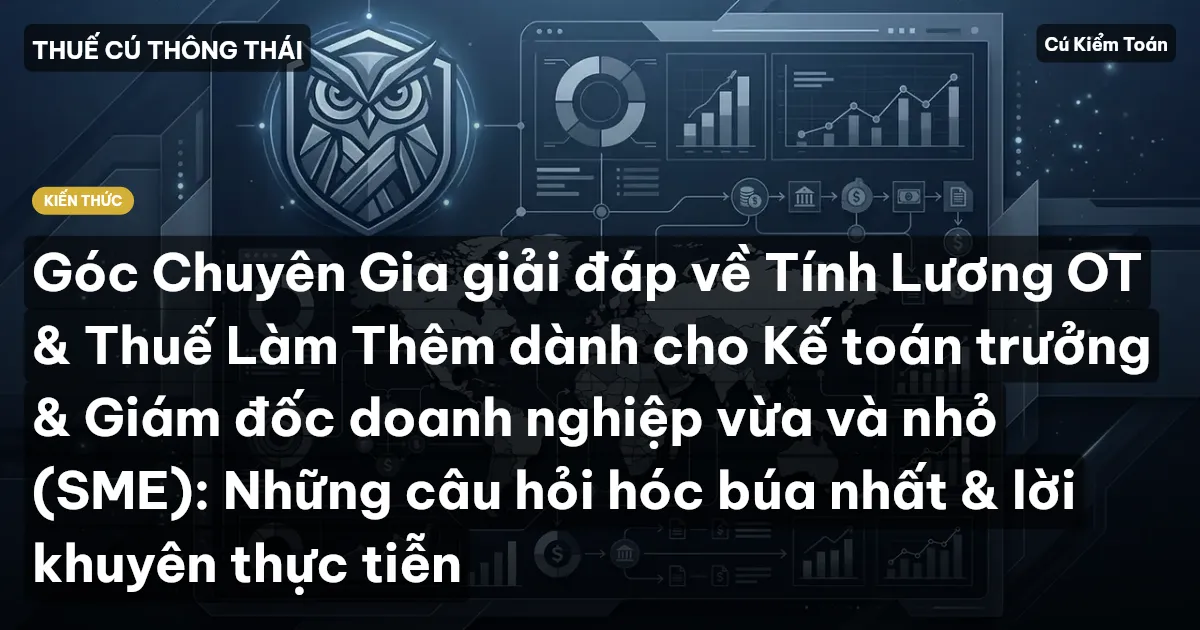 Góc Chuyên Gia giải đáp về Tính Lương OT & Thuế Làm Thêm dành cho Kế toán trưởng & Giám đốc doanh nghiệp vừa và nhỏ (SME): Những câu hỏi hóc búa nhất & lời khuyên thực tiễn