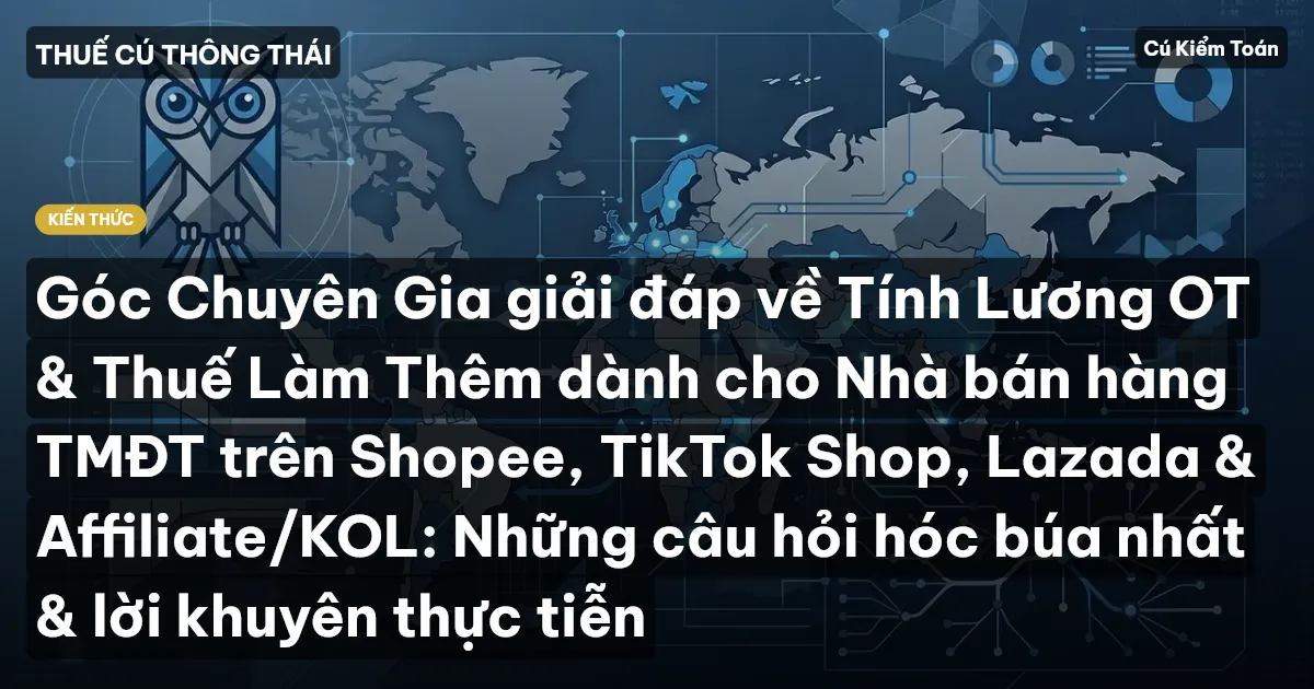 Góc Chuyên Gia giải đáp về Tính Lương OT & Thuế Làm Thêm dành cho Nhà bán hàng TMĐT trên Shopee, TikTok Shop, Lazada & Affiliate/KOL: Những câu hỏi hóc búa nhất & lời khuyên thực tiễn