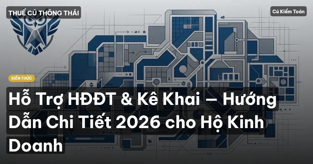 Hỗ Trợ HĐĐT & Kê Khai — Hướng Dẫn Chi Tiết 2026 cho Hộ Kinh Doanh
