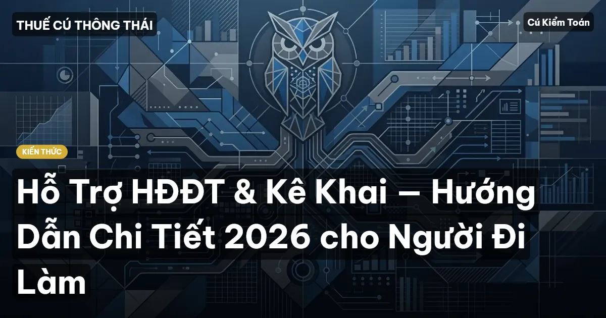Hỗ Trợ HĐĐT & Kê Khai — Hướng Dẫn Chi Tiết 2026 cho Người Đi Làm