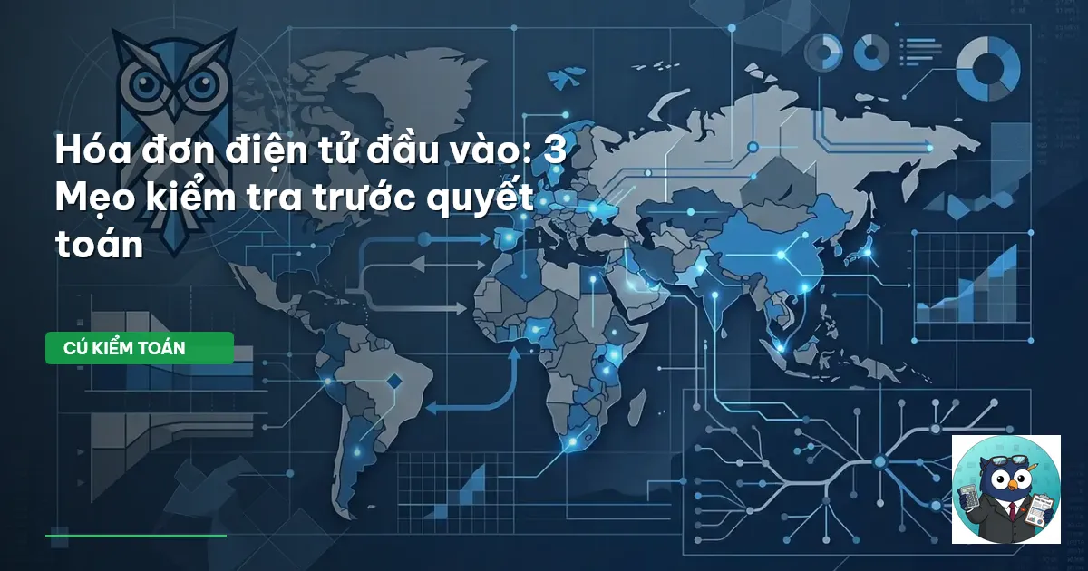 Hóa đơn điện tử đầu vào: 3 Mẹo kiểm tra trước quyết toán