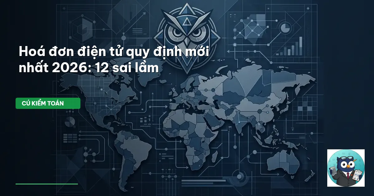 Hoá đơn điện tử quy định mới nhất 2026: 12 sai lầm