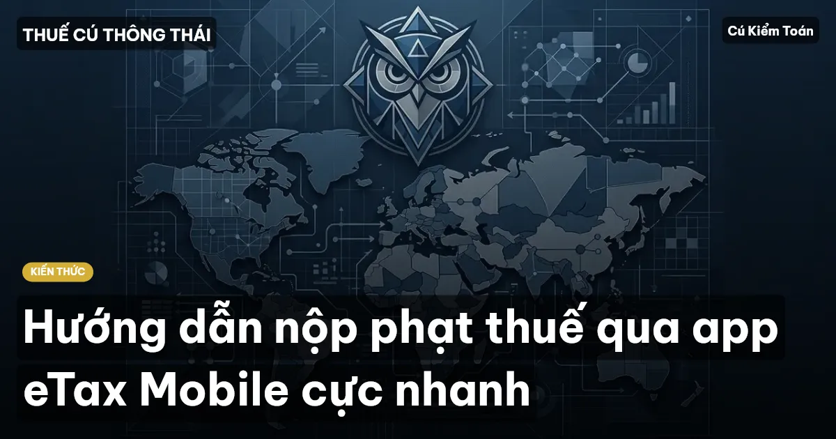 Hướng dẫn nộp phạt thuế qua app eTax Mobile cực nhanh