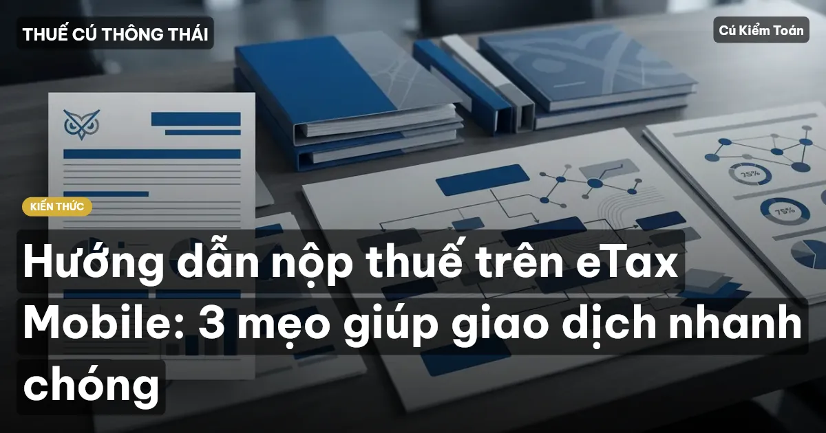 Hướng dẫn nộp thuế trên eTax Mobile: 3 mẹo giúp giao dịch nhanh chóng