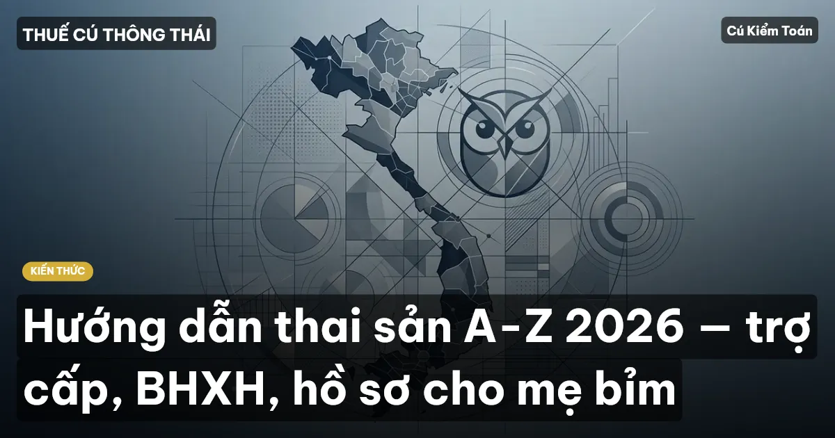 Hướng dẫn thai sản A-Z 2026 — trợ cấp, BHXH, hồ sơ cho mẹ bỉm