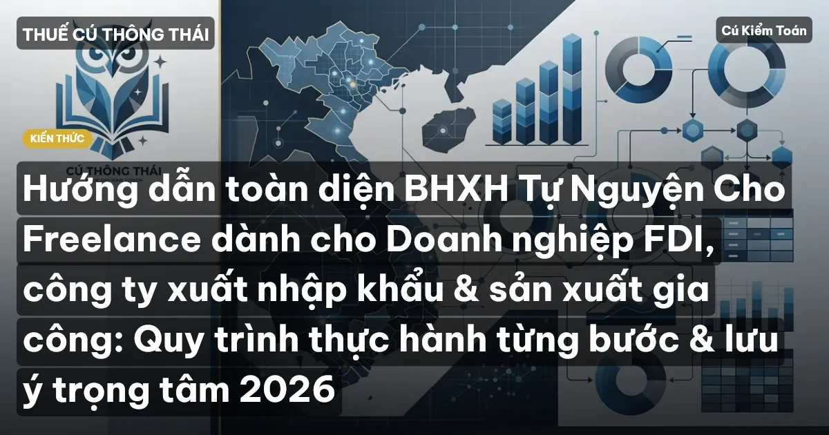 Hướng dẫn toàn diện BHXH Tự Nguyện Cho Freelance dành cho Doanh nghiệp FDI, công ty xuất nhập khẩu & sản xuất gia công: Quy trình thực hành từng bước & lưu ý trọng tâm 2026