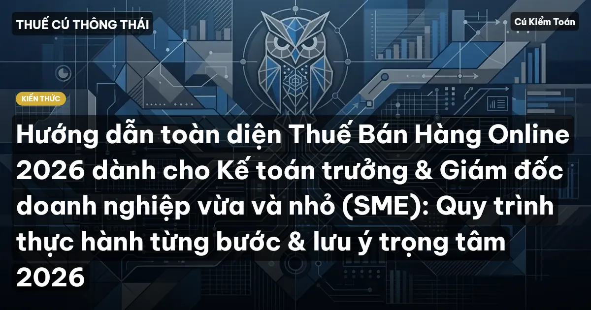 Hướng dẫn toàn diện Thuế Bán Hàng Online 2026 dành cho Kế toán trưởng & Giám đốc doanh nghiệp vừa và nhỏ (SME): Quy trình thực hành từng bước & lưu ý trọng tâm 2026