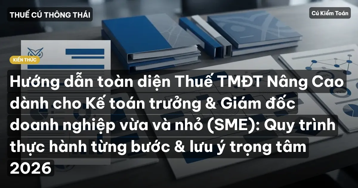Hướng dẫn toàn diện Thuế TMĐT Nâng Cao dành cho Kế toán trưởng & Giám đốc doanh nghiệp vừa và nhỏ (SME): Quy trình thực hành từng bước & lưu ý trọng tâm 2026