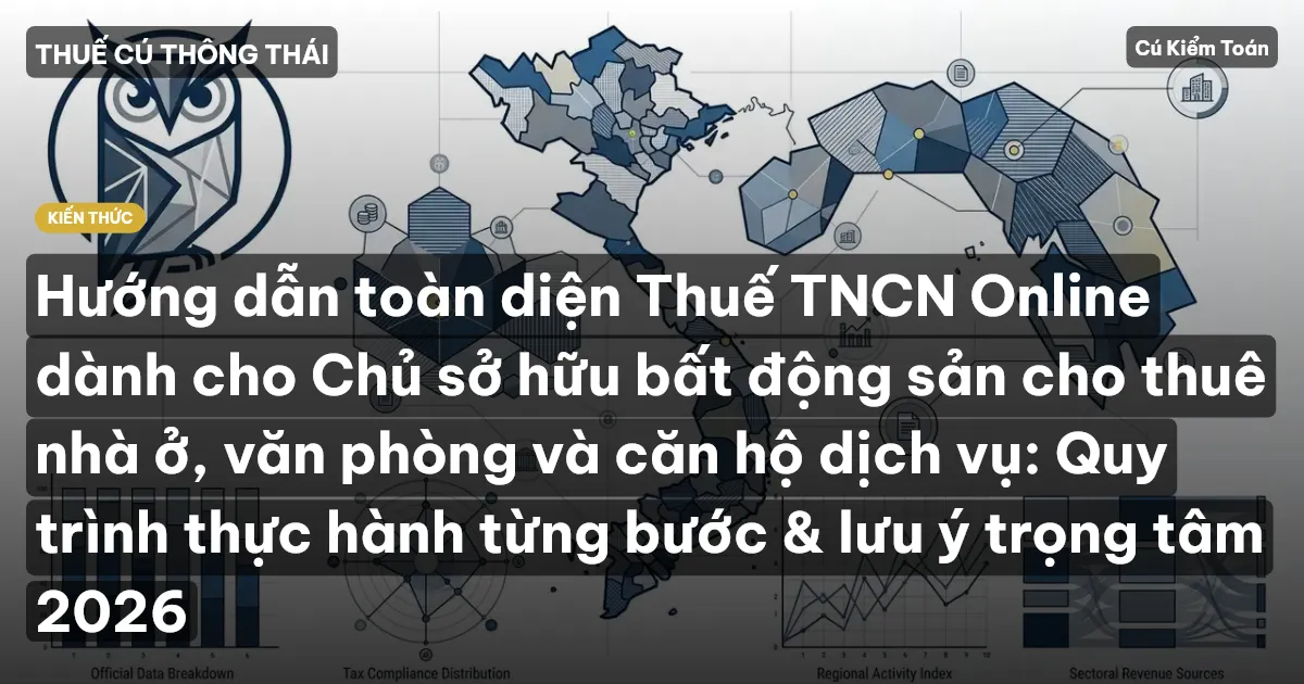 Hướng dẫn toàn diện Thuế TNCN Online dành cho Chủ sở hữu bất động sản cho thuê nhà ở, văn phòng và căn hộ dịch vụ: Quy trình thực hành từng bước & lưu ý trọng tâm 2026