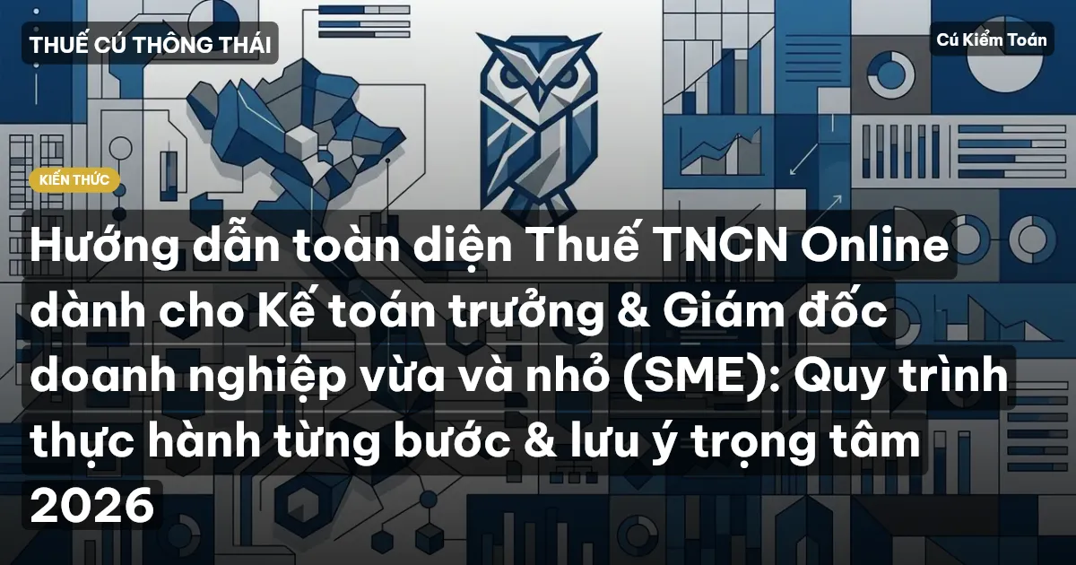 Hướng dẫn toàn diện Thuế TNCN Online dành cho Kế toán trưởng & Giám đốc doanh nghiệp vừa và nhỏ (SME): Quy trình thực hành từng bước & lưu ý trọng tâm 2026