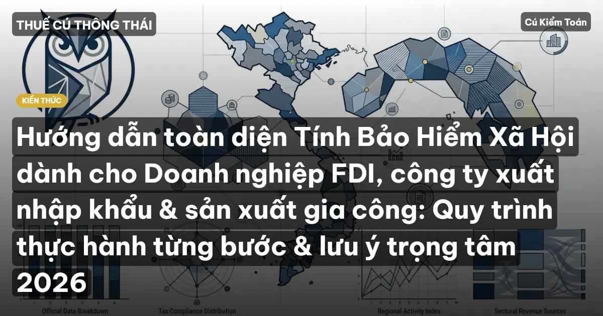 Hướng dẫn toàn diện Tính Bảo Hiểm Xã Hội dành cho Doanh nghiệp FDI, công ty xuất nhập khẩu & sản xuất gia công: Quy trình thực hành từng bước & lưu ý trọng tâm 2026