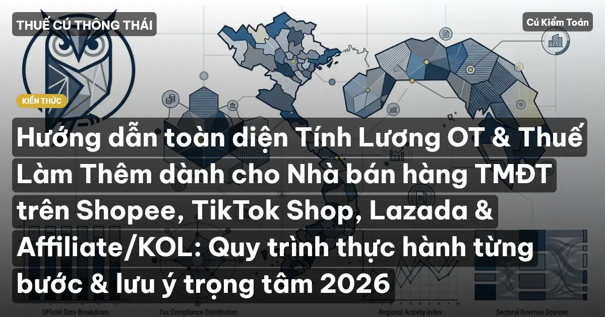 Hướng dẫn toàn diện Tính Lương OT & Thuế Làm Thêm dành cho Nhà bán hàng TMĐT trên Shopee, TikTok Shop, Lazada & Affiliate/KOL: Quy trình thực hành từng bước & lưu ý trọng tâm 2026