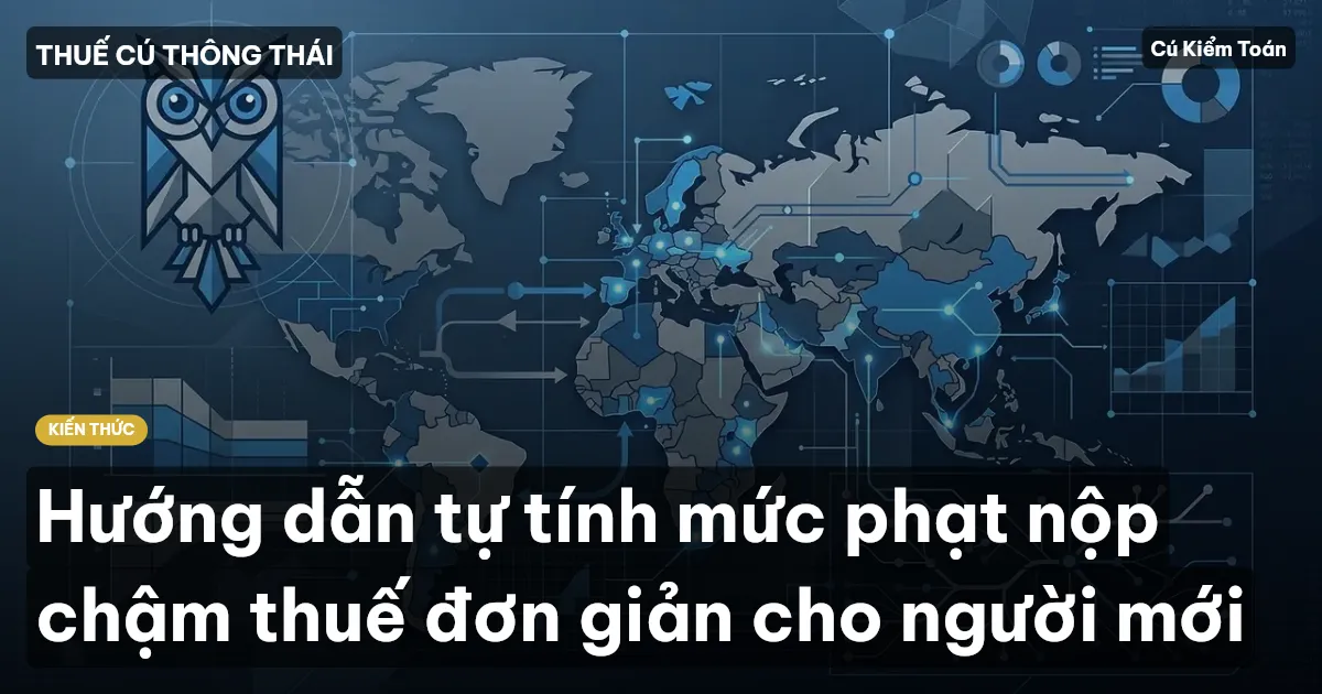 Hướng dẫn tự tính mức phạt nộp chậm thuế đơn giản cho người mới